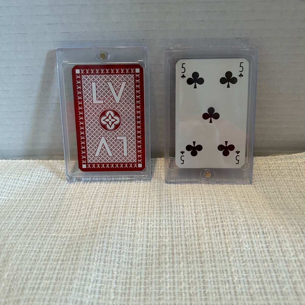 Louis Vuitton 5 ♣️ Playing Card in magnetic protective case.